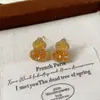 Aretes y Collar de Calabaza Electrochapados en Oro Real con Incrustaciones de Circonita, Joyería de Nicho de Lujo Ligero, Accesorios de Estilo Chino Nuevo, Juego de Joyería Versátil