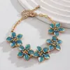Pulseira Ajustável Flor Tridimensional Estilo Novo Transfronteiriça Europeia e Americana, Pulseira de Design Nicho, Joia de Luxo Leve de Alta Qualidade