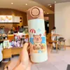 Termo de gran capacidad para niños con pajilla para estudiantes de primaria, botella de agua portátil de grado alimenticio para niños y niñas