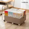 Caixa de Armazenamento de Livros com Rodas para Estudantes, Organizador de Livros de Plástico sob a Mesa, Estante Móvel de Grande Capacidade