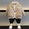 Chaqueta con Forro Polar para Niños Otoño e Invierno 2025 Nueva Elegante Ropa de Invierno para Niños Ropa Engrosada para Niños Moda Tendencia