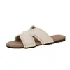 Sandalias Planas de Suela Suave Estilo Vacaciones Talla Grande para Mujer 2026, Calzado Exterior Perezoso y Casual, Sandalias Slip-On de Verano para Mujer Ins