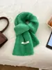 Cachecol de Tricô Liso Misturado com Lã Caseiro do Fabricante para Mulheres no Outono e Inverno, Versátil Macio e Ceroso Estudante Quente Cachecol de Casal