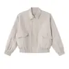 Mtlclothes Roupa Masculina Estilo Americano High-End Versátil Simples Gola Lapela Roupa de Trabalho Jaqueta Curta Casual Tendência Top
