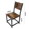 Conjunto de Mesa e Cadeiras Simples para Jantar em Aço e Madeira para Apartamentos Pequenos, Mesa Dobrável de 1,2m que Economiza Espaço