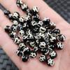 Cuentas Dzi de Personajes Jade Cuentas Sueltas Ágata Blanca y Negra 8mm Pulsera Collar Accesorios de Joyería Cuentas Hechas a Mano Venta al por Mayor