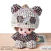 Llavero de Muñeca Panda Creativo Lindo de Dragón con Pedrería, Llavero de Muñeca Chupete, Llavero Completamente de Pedrería, Colgante para Bolso