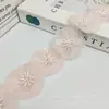 Organza Multicamadas de 5cm Lantejoulas Contas Bordadas à Mão Flores Tridimensionais de Alto Padrão Sapatos Infantis Acessórios de Cabelo Acessórios de Vestuário Acabamento em Renda