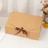 Caja de Cartón Plegable para Regalo con Cinta, Popular Transfronteriza, Tapa Abatible de Una Pieza, Caja Decorativa para Regalo de Fiesta y Año Nuevo