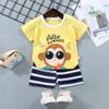 Traje de manga corta para niños, camiseta de algodón para niños, ropa de verano para bebés, pantalones cortos para niñas, ropa de bebé, venta al por mayor de verano