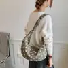Bolso bandolera de lunares simple y elegante para mujer, principios de otoño, gran capacidad, retro, versátil, estilo perezoso, cuero suave, bolso tipo albóndiga para debajo del brazo