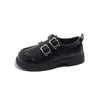 Zapatos de Princesa para Niña de Cuero Genuino 2026 Primavera/Otoño Nuevos Zapatos de Cuero para Niños Mocasines Negros Estilo Británico Zapatos de Performance Mocasines