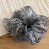 Goma para el pelo de Malla Burbuja con Pedrería Brillante, Estilo Francés de Alta Gama, Lazo para Cola de Caballo, Accesorio para el Cabello