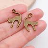 Mezcla de 20 colgantes pequeños de color bronce retro, bonitos colgantes de gato con forma de garra de gato, accesorios de joyería DIY.