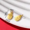 Colgante Dorado de Año Nuevo Encanto Paz Alegría Bolsa de la Suerte Lingote Colgante Pulsera DIY Hecha a Mano Colgante Abalorio Accesorio