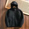 Coisa boa! Polar Fleece Dupla Face! Jaqueta Cardigan Moletom Masculino de Outono e Inverno Quente, Cor Lisa, com Capuz, Forrado de Fleece, Espesso