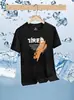 Venta Directa de Fábrica Camiseta de Manga Corta de Seda Helada para Hombre Verano 2026, Talla Grande Holgada, Camiseta de Malla Estampada Simple y Versátil