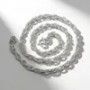 Cadena Retorcida Cuadrada Onda de Plata Pura S990 Plata de Ley Collar con Patrón de Onda para Mujer Cadena Sencilla Lisa Cadena para el Cuello Collar de Plata para Clavícula