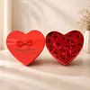 Caja de regalo de flor de jabón en forma de corazón y rosa Día de San Valentín Regalo de Navidad Caja de flores eternas Regalo creativo romántico de confesión