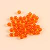 Comida de brincar de simulação de PVC, mini caviar para brincar, DIY feito à mão, contas redondas laranja, joias criativas com contas, acessórios de brinquedo