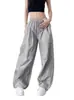 Pantalones de trabajo anchos de estilo americano de moda transfronterizos, unisex, verano, corte holgado, efecto adelgazante, seda de hielo, secado rápido, pierna recta, pantalones casuales