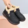 Sapatos de Algodão Macios Antiderrapantes de Inverno Solado Macio Algodão Grande do Nordeste Confortáveis de Calçar Fácil Couro Impermeável Casuais Moda Cor Sólida Sapatos de Algodão Femininos