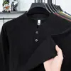 Douyin Live Roupa Íntima Masculina de Pelúcia Dupla Face Outono/Inverno Novo Estilo Amiga da Pele Quente Cor Pura Gola Gaivota Manga Longa Moletom
