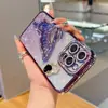 Adequado para Capa de Celular iPhone 17 Pro Max, Suporte Borboleta com Glitter e Areia Dinâmica de 14 Bordas, Capa Protetora Apple 16, Pulseira 15