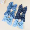 Tela de Poliéster Estampado de Mezclilla Esquina Flotante Pequeña Lazo Accesorios para Prendas Semi-Terminadas Materiales para Manualidades Venta al por Mayor