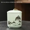 Cerámica Pequeño Recipiente para Té Caja de Té Mini Portátil Viaje Sellado Caja de Empaque para Té Pequeño Frasco de Almacenamiento Frasco Vacío