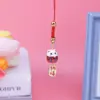 Pingente de Celular Gato da Sorte Cerâmico Produto Criativo Pingente de Carro Chaveiro de Sucesso em Provas Acessório de Decoração