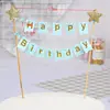 Pastel Triángulo Mesa de Postres Decoración de Cumpleaños Bandera Dorada Fiesta Decoración de Amor Tarjeta Vestido de Cumpleaños Infantil