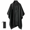 Capa de chuva poncho 3 em 1 para atividades ao ar livre, leve para montanhismo, caminhada, acampamento e viagens, capa de chuva PU multifuncional à prova de chuva