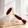 Masajeador de Ojos con Cuentas de Palosanto y Latón Rodillo Masajeador de Doble Cabeza para Cuidado de Ojos y Masajeador de Palo para Lifting y Firmeza Facial