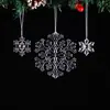 Fabricantes Personalizan Varios Estilos de Decoraciones de Copos de Nieve Navideños, Copos de Nieve de Acrílico de Cristal de Alta Transparencia Colgantes de Copo de Nieve para Árbol de Navidad