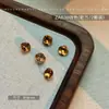 Arte de Uñas 2025 Nuevo Estilo Maillard Fondo Puntiagudo Diamante Celebridad de Internet Estilo Caliente Otoño e Invierno Cuadrado Grueso Color Rojo Café Diamante Estéreo Joyería para Uñas