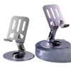 Soporte de teléfono giratorio para escritorio, mesita de noche y uso con tableta, totalmente metálico, plegable, ajustable y extensible para uso diario