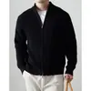 Suéter de punto de negocios para hombre con cuello alto, estilo 'old money', de alta gama, peso pesado, corte ajustado, prenda exterior de otoño/invierno, venta al por mayor desde fábrica transfronteriza