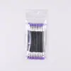10 Piezas Brochas Dobles para Sombras de Ojos Moda Útil Mango Largo Aplicadores de Esponja Palito Pincel para Labios Cejas Herramienta de Maquillaje Belleza