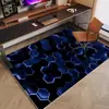Alfombra para Habitación de E-Sports Transfronteriza de Terciopelo de Cristal Estilo Tecnología 3D Alfombra para Sala de Estar Alfombra para Suelo de Silla Giratoria de Dormitorio Alfombra Insonorizada y Resistente a Manchas