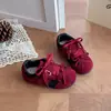 Tênis Retrô Versátil Forrest Gump para Meninas Estilo Outono para Meninos Velcro Solado Macio Antiderrapante Calçados Infantis Kids Tênis Esportivo Color Block