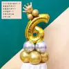 La ceremonia del primer cumpleaños se organiza con globos digitales de película de aluminio de 32 pulgadas para expresar la fiesta de cumpleaños y se solicitan globos decorativos en el camino de la boda.