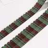 Fita Xadrez com Borda de Pelúcia Decoração de Natal Fita de Renda Xadrez Vermelho e Verde Acessórios para Laço DIY Faixa de Cabeça Cinto