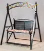 Columpio Doble para Patio Silla Mecedora de Hierro Forjado para el Hogar Silla de Ocio para Balcón Silla Mecedora Europea Columpio Infantil para Interiores