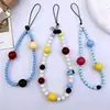 Nueva Cadena de Teléfono Creativa Ins de Colores con Colgante de Cuentas, Bolso de Cadena, Cadena de Perlas, Lanyard Lindo para Auriculares Femeninos
