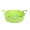 Cesta de Silicona para Freidora de Aire, Bandeja Multifuncional de Grado Alimenticio para el Hogar, Bandeja para Hornear Redonda Resistente a Altas Temperaturas con Forma de Cesta de Bambú