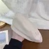 Boina Bordada de Lã Preta Feminina Japonesa Outono Inverno Topo Plano Chapéu de Pintor Retrô Britânico Chapéu Octogonal Doce Versátil
