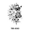 Tbs Adesivos de Tatuagem Coloridos Transfronteiriços Florais para Braço Preto e Branco Animal Colorido Adesivos de Tatuagem Floral para Homens e Mulheres Adesivos de Tatuagem para Meio Braço