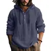 Sudadera con capucha de algodón y lino, manga larga, casual, color liso, moderna, transfronteriza, estilo casual maduro, simple, casual, europeo americano