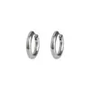 Pendientes de Aro Lisos Versátiles Minimalistas para el Día a Día Estilo Fresco Minimalista Plata Brillante Metálico Elegantes Pendientes de Alta Gama